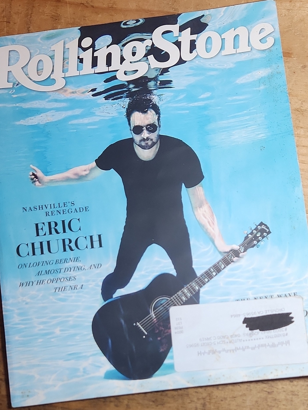 Rolling Stone Issue 1318 Aug 2018 Eric Church Cover, Good Condition, Never Read
